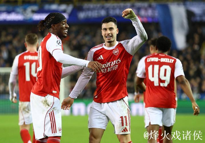 阿森纳击败布鲁日，获欧冠胜利